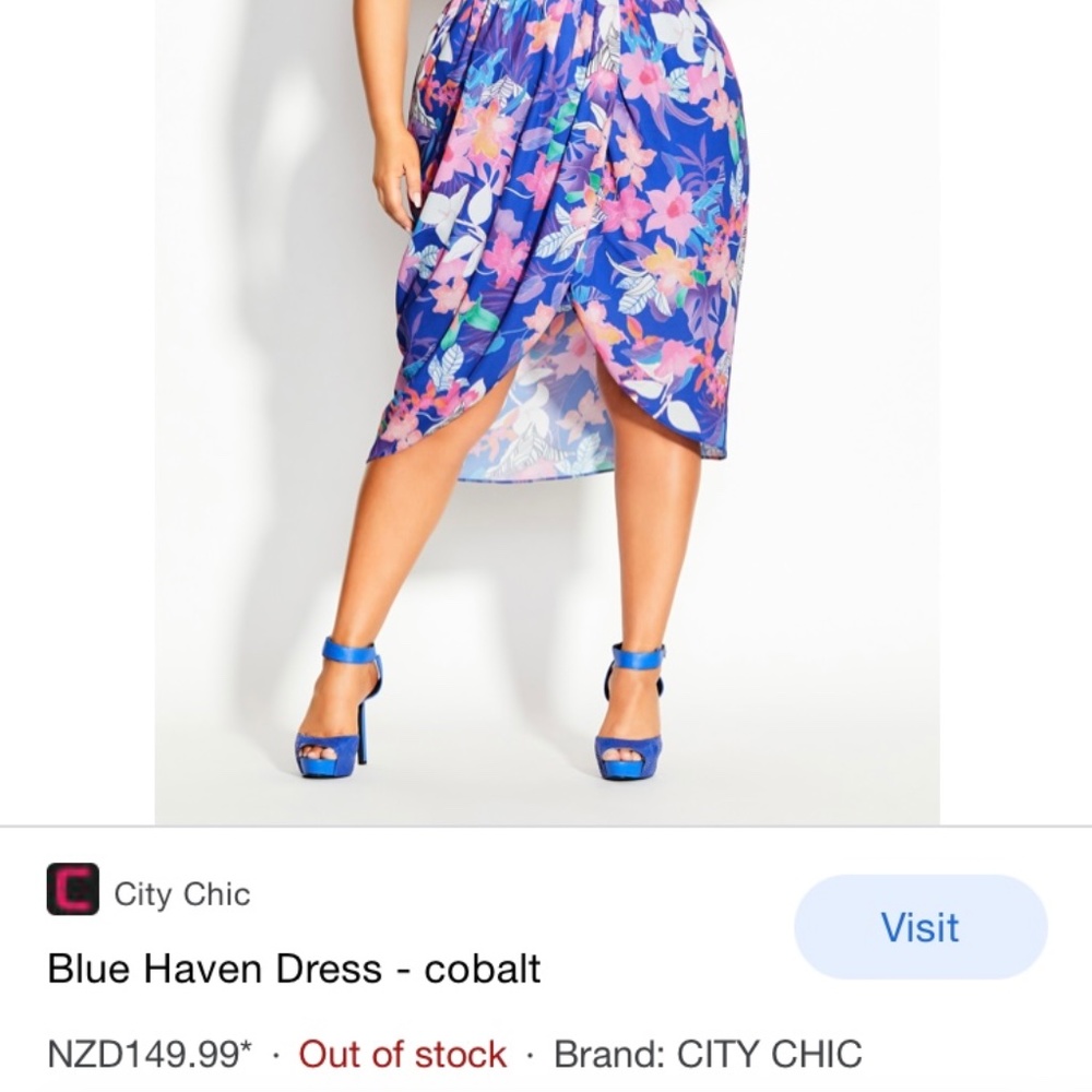 City chic dress Blue Haven size XS